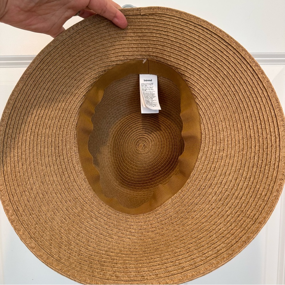 MaxMara - Intrend Tan Straw Hat with Ribbon - Beautiful - Picture 8 of 9